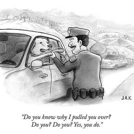 A Highway Police Officer Pulls Over And Plays by Jason Adam Katzenstein