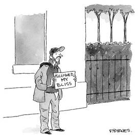 A Homeless Man Holds A Sign That Says 'followed by Pat Byrnes