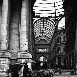 A Horse And Cart By The Galleria Umberto by Robert Randall