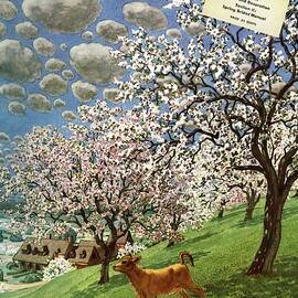 A House And Garden Cover Of A Calf by Pierre Brissaud