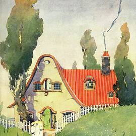 A House And Garden Cover Of A Cottage by Maurice Day