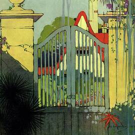 A House And Garden Cover Of A Gate by H. George Brandt