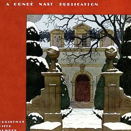 A House And Garden Cover Of A Mansion by Pierre Brissaud