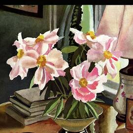 A House And Garden Cover Of Rhododendrons by David Payne