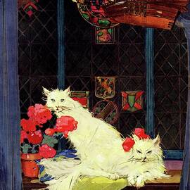 A House And Garden Cover Of White Cats by Bradley Walker Tomlin