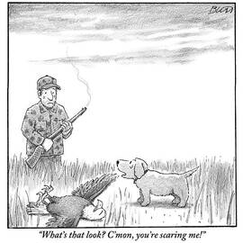 A Hunting Dog Addresses His Master Who Looks by Harry Bliss