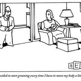 A Husband Says To His Wife In Their Livingroom by Bruce Eric Kaplan