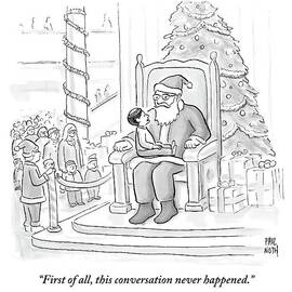 A Jewish Boy Wearing A Yarmulke Sits Atop by Paul Noth