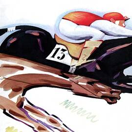 A Jockey And Horse by Charlot