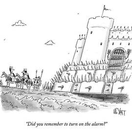 A King And Queen Sit On Horses Outside Of A Large by Christopher Weyant