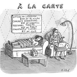 A La Carte -- Therapy Where A Placard Lists by Roz Chast