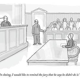 A Lawyer In Court Addresses The Jury by Paul Noth