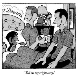 A Little Girl In Bed Speaks Delightedly by William Haefeli