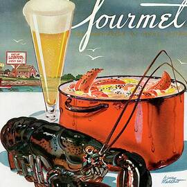 A Lobster And A Lobster Pot With Beer by Henry Stahlhut