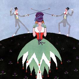 A Magazine Cover For Vanity Fair Of Two Men by A. H. Fish