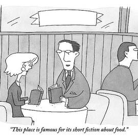 A Man And A Woman Sit At A Table In A Restaurant by Peter C. Vey