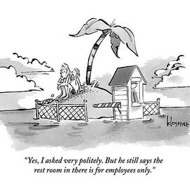 A Man And Wife Sit On A Very Small Island That by John  Klossner