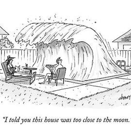 A Man And Woman Lounge In Their Yard by Tom Cheney