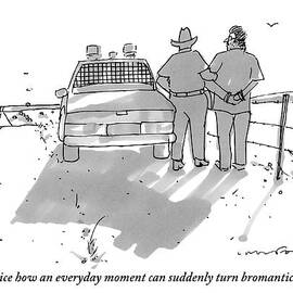 A Man Being Arrested On The Side Of A Road Speaks by Michael Crawford