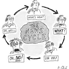 A Man Goes Through Cyclical Reactions To A News by Roz Chast