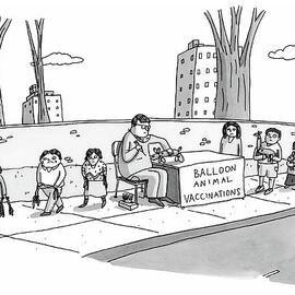 A Man Holding A Syringe Sits At A Stand by Zachary Kanin