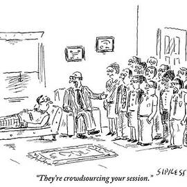 A Man In The Middle Of His Session by David Sipress