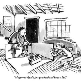 A Man Is Holding The Arms Of A Cat In A Tux by Shannon Wheeler