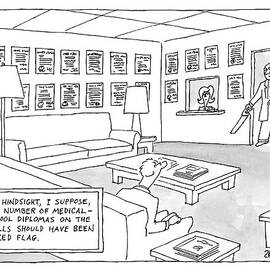 A Man Is Seen Sitting In A Waiting Room Covered by Jack Ziegler