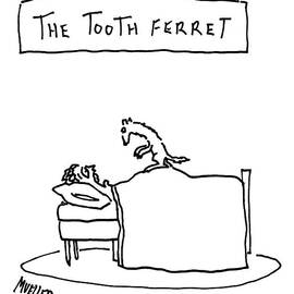 A Man Lies In Bed With A Ferret On Top by Peter Mueller