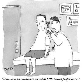 A Man Looks Inside A Patient's Ear by Peter C. Vey