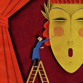 Vanity Fair Cover of A Man On A Ladder by Maurer
