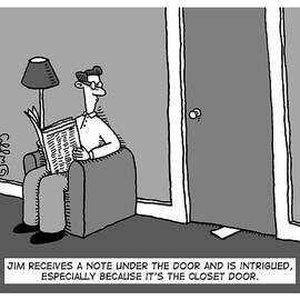 A Man Receives A Note From Under The Closet Door by J.C.  Duffy