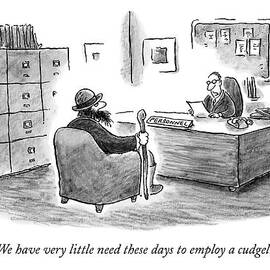 A Man Sits Across From A Personnel Desk by Frank Cotham