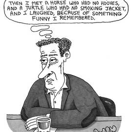 A Man Sits At A Bar With A Drink In Front by J.C.  Duffy