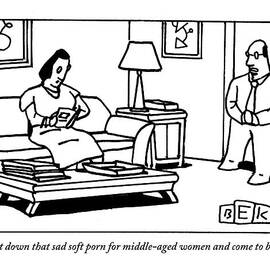 A Man Speaks To A Woman Who Is Reading by Bruce Eric Kaplan