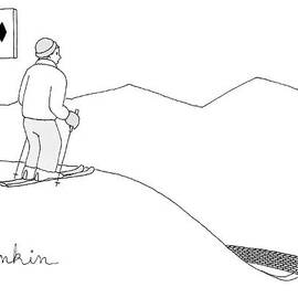 A Man Stands At The Top Of A Ski Slope by Charlie Hankin