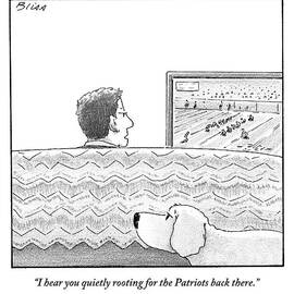 A Man Watches His Football Team Take by Harry Bliss