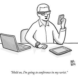 A Man Wearing Google Glasses by Paul Noth