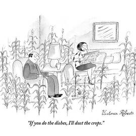 A Man, Woman, And Dog Sit In A Living Room That by Victoria Roberts