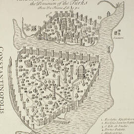 A map of Constantinople in 1422 by Cristoforo Buondelmonti
