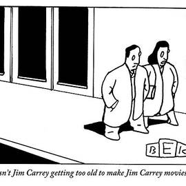 A Middle-aged Couple Walk Down The Street by Bruce Eric Kaplan