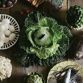 A Mixed Variety Of Food And Ceramic Imitations by Fotiades