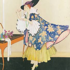 A Model Applying Lipstick by E.M.A. Steinmetz