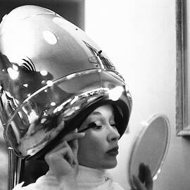 A Model In A Beauty Salon by Constantin Joffe