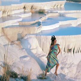 A Model On The Cliffs Of Pamukkale by Henry Clarke
