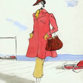 A Model On The S.s. Normandie by Christian Berard