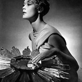 A Model Wearing A Schiaparelli Dress by Horst P. Horst