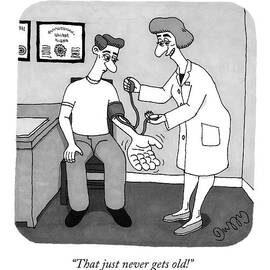 A Nurse Takes A Patient's Blood Pressure by J.C.  Duffy