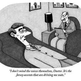 A Patient Lying Down Talks To His Shrink by J.C.  Duffy