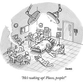 A Patient Sleeps In A Hospital Room by Benjamin Schwartz